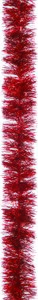 Red Fine Cut Tinsel 200cm x 7.5cm