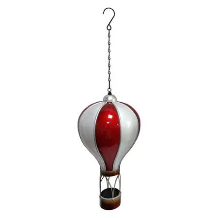 Red & White Solar LED Balloon - Large