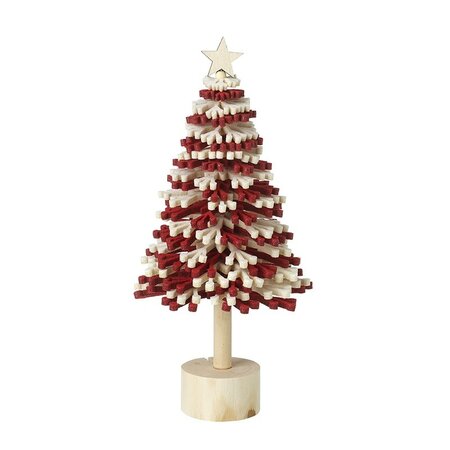 Red/White Xmas Tree Star Top Small
