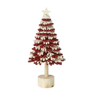 Red/White Xmas Tree Star Top Small