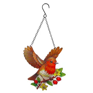 Robin Glass Hanging Suncatcher