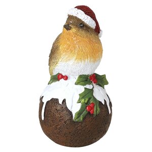 Robin On Christmas Pudding