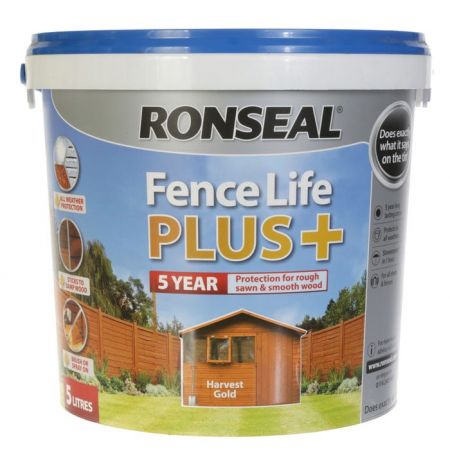 Ronseal Fence Life Plus Harvest Gold 5L