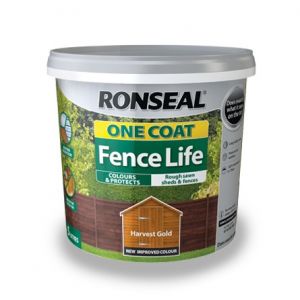 Ronseal One Coat Fence Life Harvest Gold Colour 5L