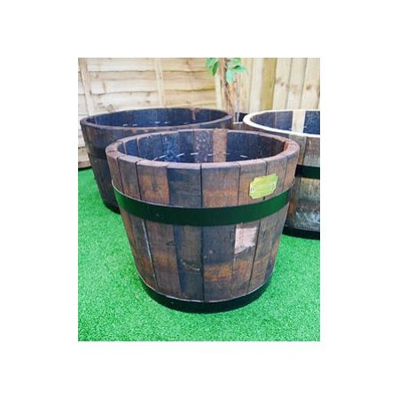 Rustic Oak Tub Planter 50cm (diameter) - image 3