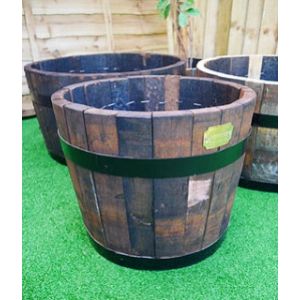 Rustic Oak Tub Planter 50cm (diameter) - image 3