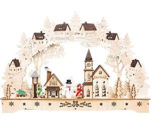 Schulte Wooden Light Arch 30cm with 14 LEDs - Village Church