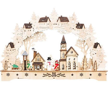 Schulte Wooden Light Arch 30cm with 14 LEDs - Village Church - image 2