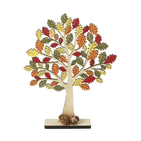 Small Autumn Leaves Wooden Tree Decoration