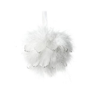 Small White Fluffy Feather Bauble