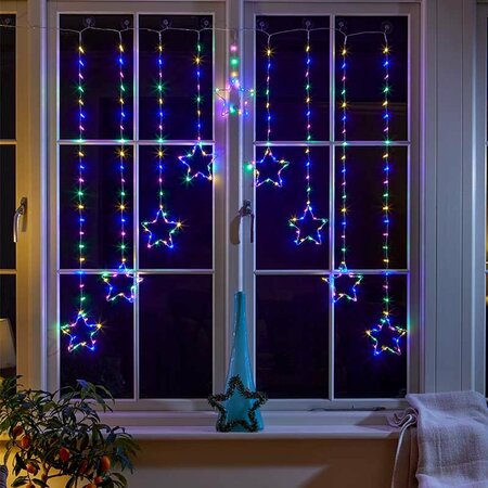Smart Curtain 254 LED Star - Multi Coloure