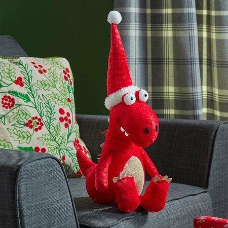 Smart Festive Dino - Seated - Red