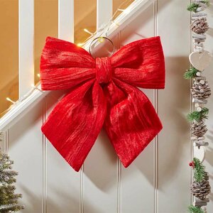 Smart Velvet Bow - Ruby 34cm