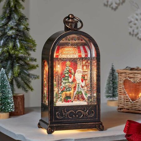SnowSwirl Santa's Workshop Lantern