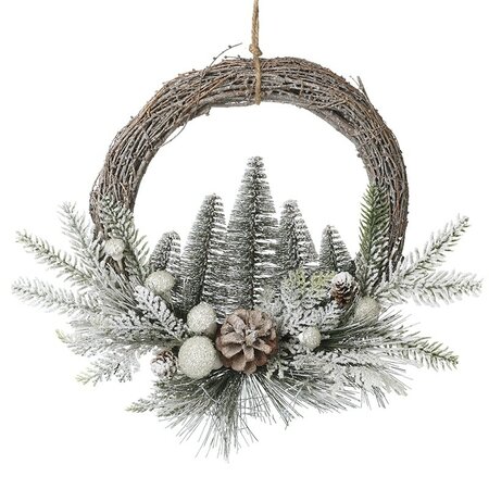 Snowy Fir Trees Wreath