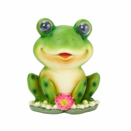 Solar Blinkin' Frog Garden Ornament - image 2