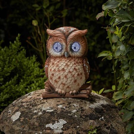 Solar Blinkin' Owl Garden Ornament - image 1