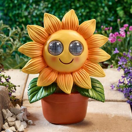 Solar Blinkin' Sunflower Garden Ornament - image 2