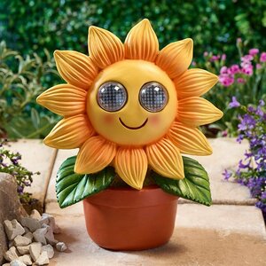 Solar Blinkin' Sunflower Garden Ornament - image 2