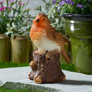Solar Singing Robin Ornament