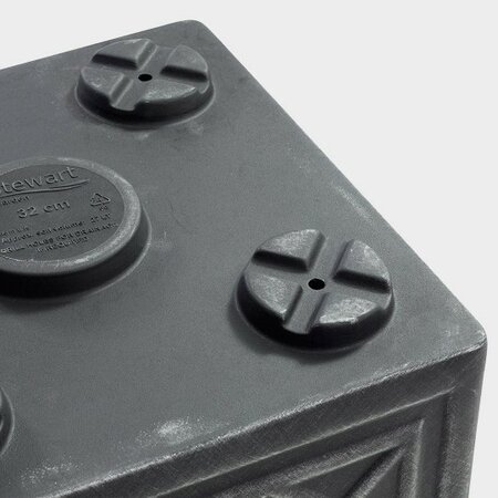 Square Lead Effect Planter 32Cm Pewter - image 3