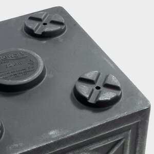 Square Lead Effect Planter 38Cm Pewter - image 2