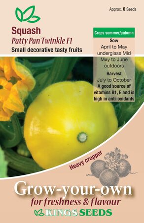 Squash - Patty Pan Twinkle F1 - Kings Seeds - image 1