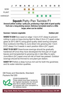 Squash - Patty Pan Twinkle F1 - Kings Seeds - image 2