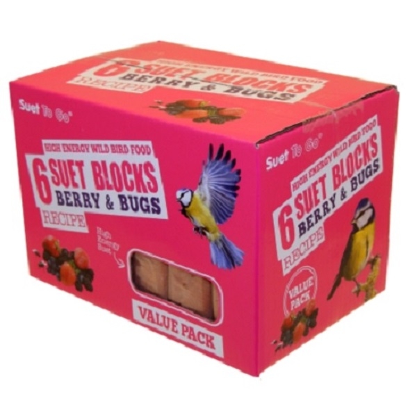 Suet To Go Berry & Bugs Suet Blocks 6 Pack Horticentre Your Family