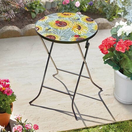 Sunflower Hand Painted Glass Table 35x50cm