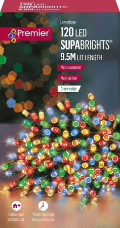 Supabrights Multi-Action 120 Multi-Coloured LED with Timer