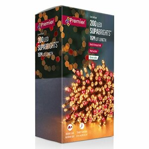 Supabrights Multi-Action 200 Red & Vintage Gold Leds