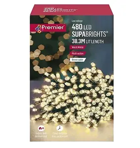 Supabrights Multi-Action 480 LED Warm White with Timer
