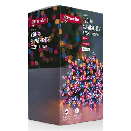 Supabrights Multi-Action 720 Rainbow Leds w/timer