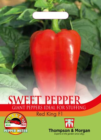 Sweet Pepper - Red King F1 - Thompson and Morgan Seed Pack - image 1