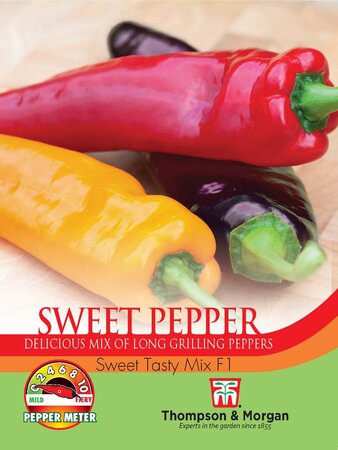 Sweet Pepper - Sweet Tasty Mix F1 - Thompson and Morgan Seed Pack - image 1