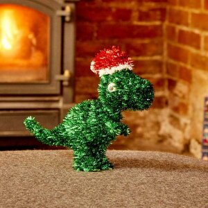 Tinsel Rex Christmas Decoration