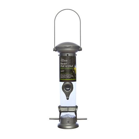 Tom Chambers Pewter Flick N Click Seed Feeder 4 Port