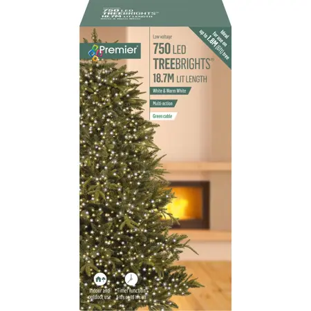 Treebrights 750 Multi-Action White & Warm White LED w/timer