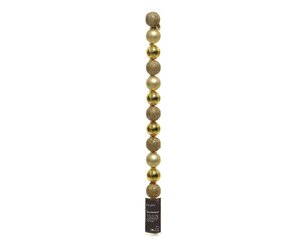 Tube of 14 Assorted 3cm Gold Baulbles - image 1