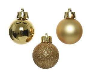 Tube of 14 Assorted 3cm Gold Baulbles - image 2