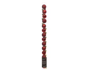 Tube of 14 Assorted 3cm Red Baulbles - image 1