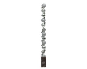 Tube of 14 Assorted 3cm Silver Baulbles - image 1