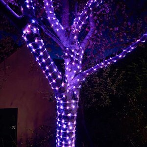 Two Tone String Lights - 200 LEDs Orange/Purple Halloween Lights - image 1