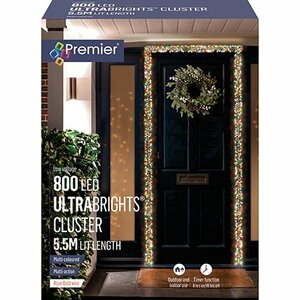 UltraBright Cluster Lights Multi-Action 800 LEDS Multi-Coloured with Timer, Rose Gold Wire
