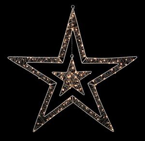 UltraBrights 80cm Double Star 140 Large LEDS Warm White