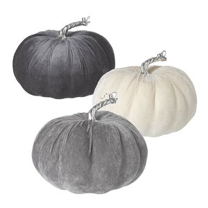 Velvet Pumpkin with Silver Stem