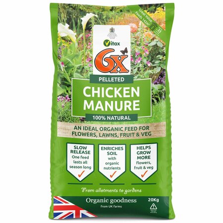 Vitax 6x Pelleted Chicken Manure 20kg