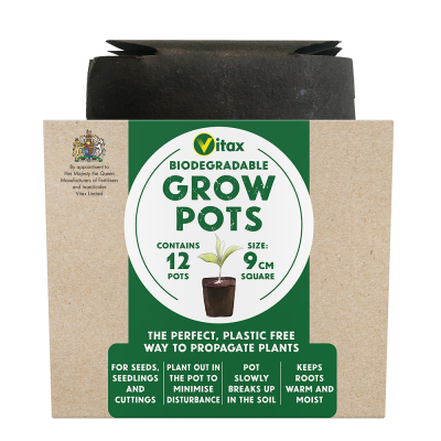 Vitax Grow Pots 9cm Square - Pack of 12