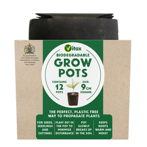 Vitax Grow Pots 9cm Square - Pack of 12